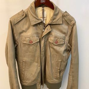 Diesel vintage leather jacket - olive/army green